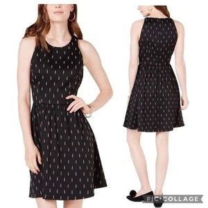 Maison Jules Sleeveless Fit & Flare Lipstick Print Dress – Size 0